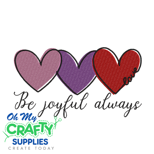 Sketch Heart Trio 2025 Embroidery Design