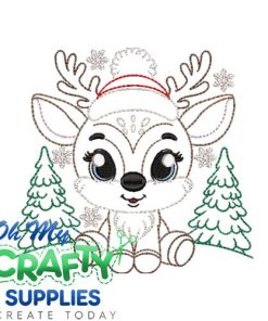Sketch Reindeer 1115 Embroidery Design