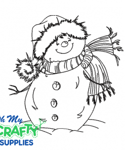 Sketch Snowman 1014 Embroidery Design