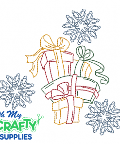 Snowflakes and Gift Boxes 104 Embroidery Design