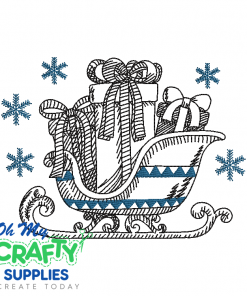 Snowy Sleigh 1126 Embroidery Design