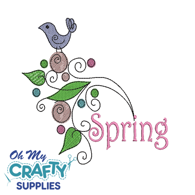 Spring Bird 223 Embroidery Design