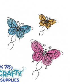 Spring Butterflies 222 Embroidery Deisgn