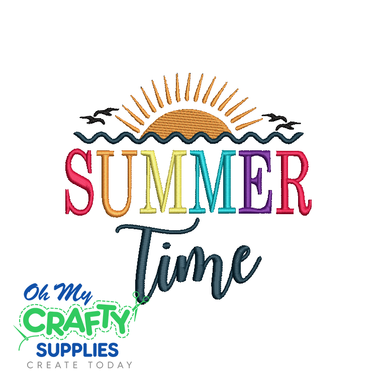 Summer Time 66 Embroidery Design