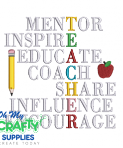 Teacher 1128 Embroidery Design