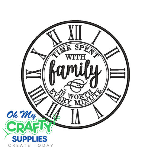 Time Spent With Family 25 Embroidery Design
