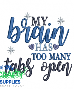 Too Many Tabs 25 Embroidery Design