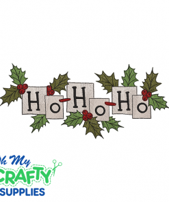 Vintage Ho Ho Ho 107 Embroidery Design