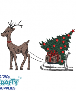 Vintage Reindeer Sketch 92521 Embroidery Design