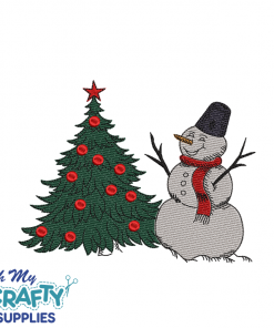 Vintage Snowman Sketch 92521 Embroidery Design