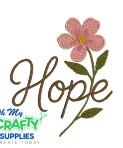 Vintage Stitch Hope Flower Embroidery Design
