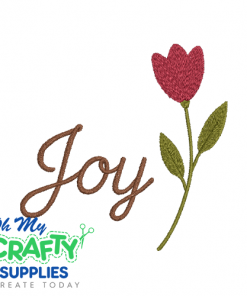 Vintage Stitch Joy Flower Embroidery Design