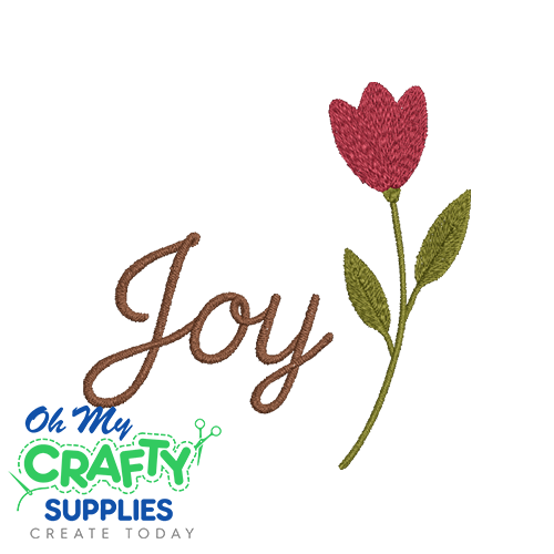Vintage Stitch Joy Flower Embroidery Design