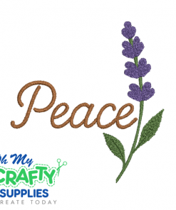 Vintage Stitch Peace Flower Embroidery Design