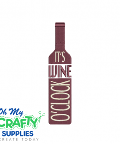 Wine O'Clock 89 Embroidery Design