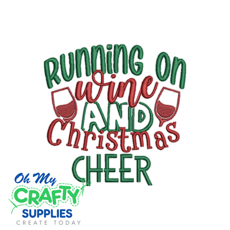 Wine and Christmas Cheer 1019 Embroidery Design