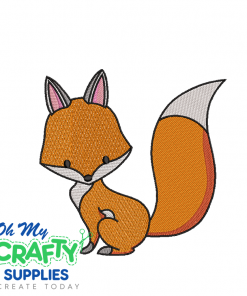 Woodland Side Sitting Fox 214 Embroidery Design