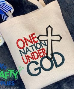 One Nation Under God Embroidery Design