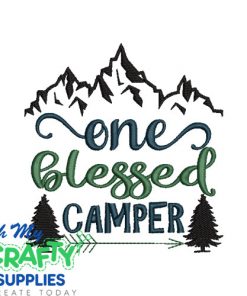 One Blessed Camper Embroidery Design