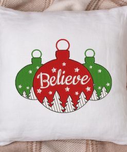 Ornament Believe Embroidery Design