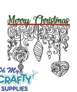 Ornament Swirls Christmas Embroidery Design