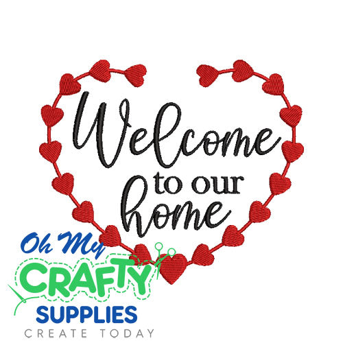 Our Home Heart 25 Embroidery Design