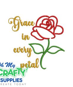 Petals of Grace Embroidery Design