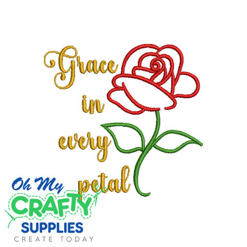 Petals of Grace Embroidery Design