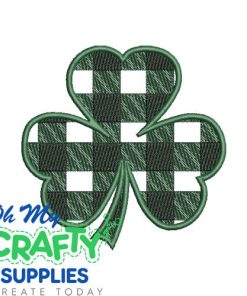 Plaid Shamrock Embroidery Design