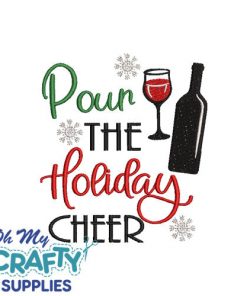 Pour Cheer Embroidery Design