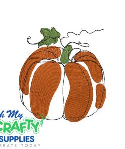Pumpkin Drawing 917 Embroidery Design