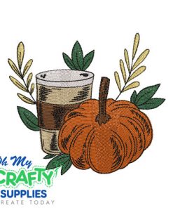 Pumpkin Latte 88 Embroidery Design