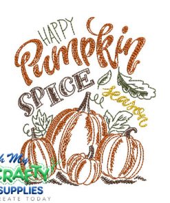 Pumpkin Spice 104 Embroidery Design