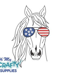 Red, White, and Neigh 42122 Embroidery Design