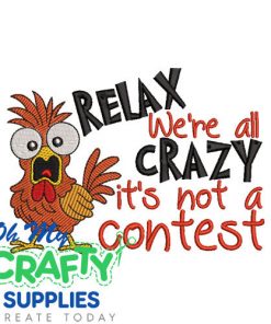 Relax Crazy Embroidery Design