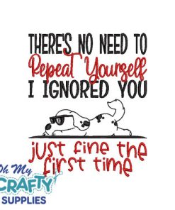 Repeat Yourself 520 Embroidery Design