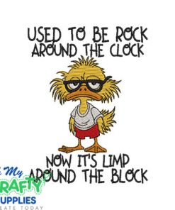 Rock around the clock Embroidery Design