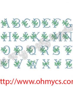 Rose Embroidery Font (BX Included)