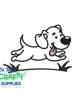 Happy Puppy 325 Embroidery Design