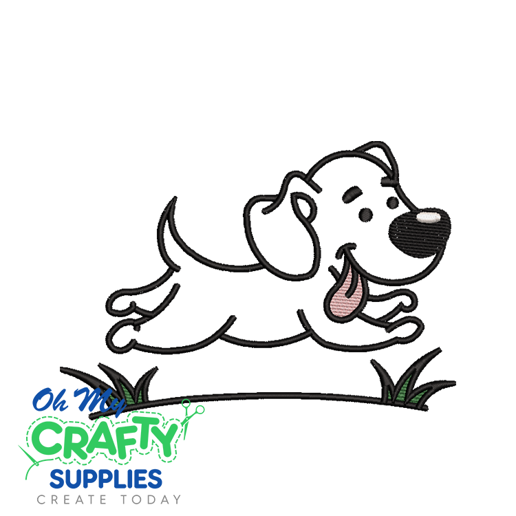 Happy Puppy 325 Embroidery Design