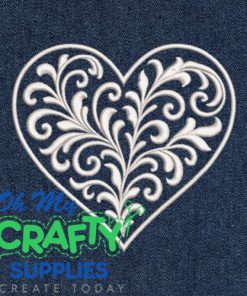 Scrollwork Heart Embroidery Design