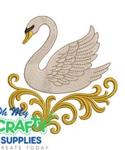 Serenity Swan Embroidery Design
