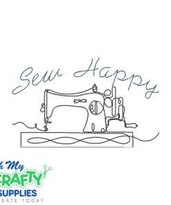 Sew Happy Line art 913 Embroidery Design