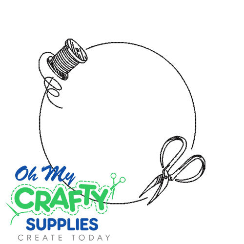 Sewing Circle Monogram Frame 25 Embroidery Design