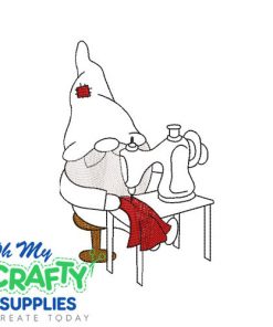 Sewing Gnome Embroidery Design