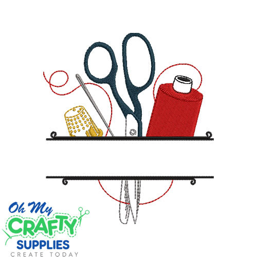 Sewing Notions Split Embroidery Design