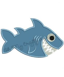 Shark Applique Embroidery Design
