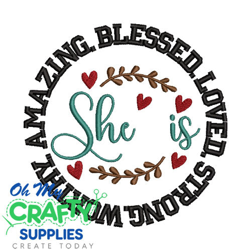 She is 2025 Embroidery Design