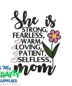 She is mom 416 Embroidery Design