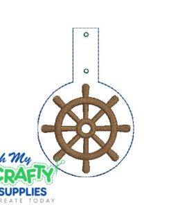 Ship Wheel Key Fob Embroidery Design (KFC)